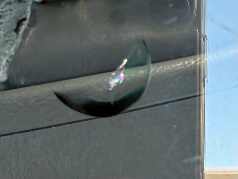 Half-Moon Chip Repair — before repair